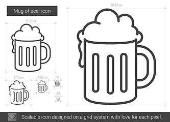 Image showing Mug of beer line icon.