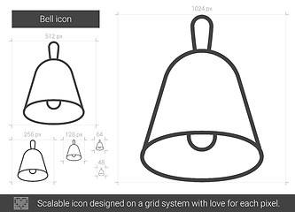 Image showing Bell line icon.