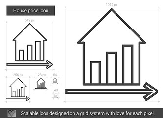 Image showing New price line icon.