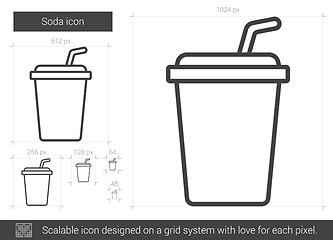 Image showing Soda line icon.