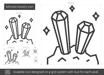 Image showing Mineral industry line icon.