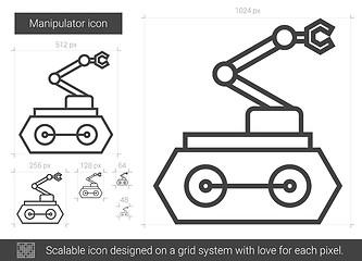 Image showing Manipulator line icon.