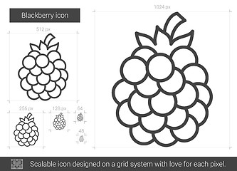 Image showing Blackberry line icon.