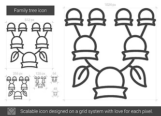 Image showing Family tree line icon.