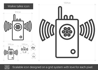 Image showing Walkie talkie line icon.