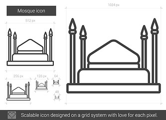 Image showing Mosque line icon.