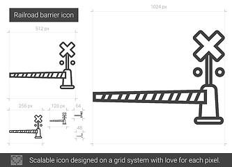 Image showing Railroad barrier line icon.