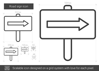 Image showing Road sign line icon.