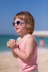 Image showing little girl at beach