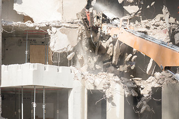 Image showing Demolition site of a building