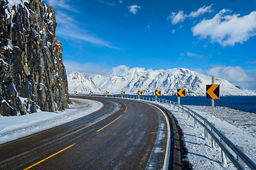 Image showing Road in Norway in winter