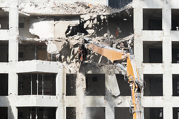 Image showing Demolition site of a building