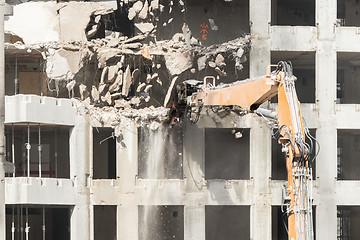 Image showing Demolition site of a building