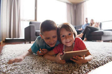 Image showing couple spending time with kids