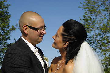 Image showing Bride and groom