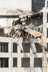 Image showing Demolition site of a building