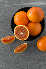 Image showing close up of fresh juicy blood oranges