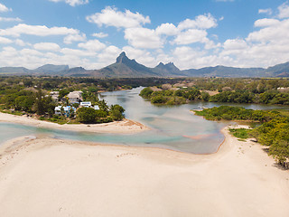 Image showing Rampart River in Tamarin, Black River. Mauritius Island.