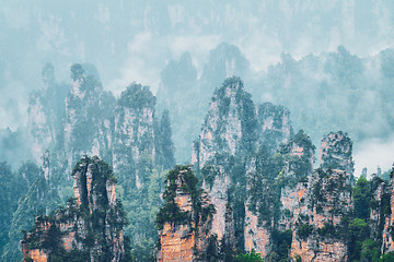 Image showing Zhangjiajie mountains, China