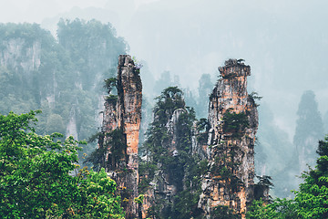 Image showing Zhangjiajie mountains, China