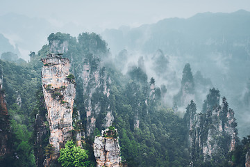 Image showing Zhangjiajie mountains, China