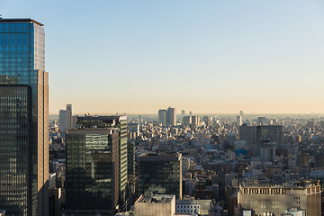 Image showing skyscrapers or office buildings in tokyo city