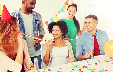 Image showing happy team having fun at office party