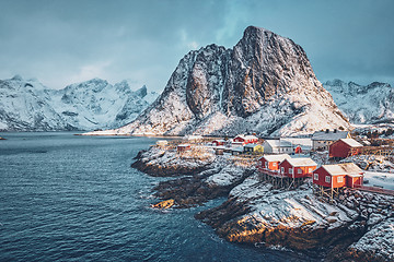 Image showing Hamnoy fishing village on Lofoten Islands, Norway