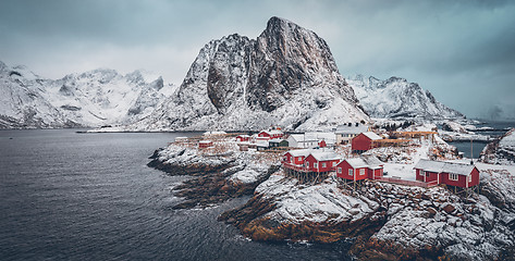 Image showing Hamnoy fishing village on Lofoten Islands, Norway 