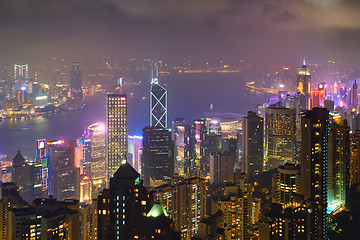 Image showing Hong Kong skyscrapers skyline cityscape view