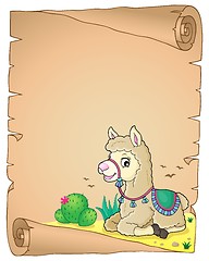 Image showing Llama theme parchment 4