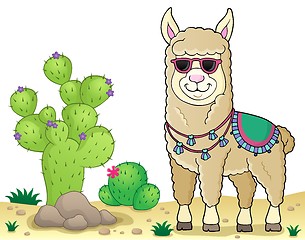 Image showing Llama with sunglasses theme image 3