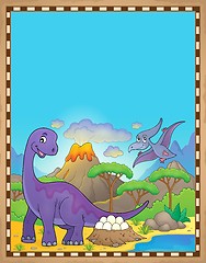 Image showing Dinosaur theme parchment 2