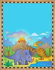 Image showing Dinosaur theme parchment 4