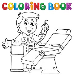 Image showing Coloring book dentist theme 1