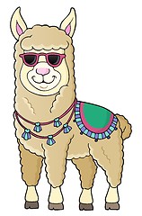 Image showing Llama with sunglasses theme image 1