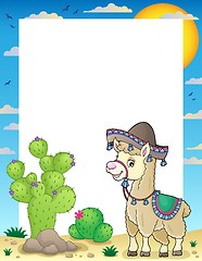 Image showing Llama in sombrero theme frame 1