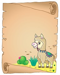 Image showing Llama theme parchment 3