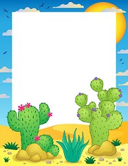 Image showing Frame with cactus thematics 1