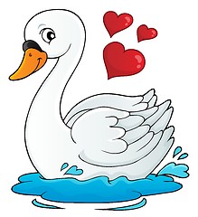 Image showing Valentine swan theme image 1