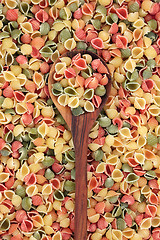 Image showing Conchigle Tricolour Pasta