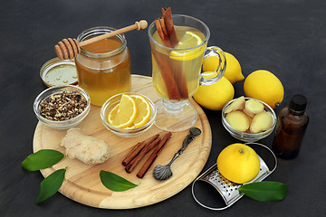 Image showing Healing Flu and Cold Remedy Ingredients