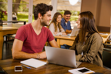 Image showing We love studying together