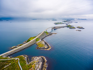 Image showing Atlantic Ocean Road aerial photography.