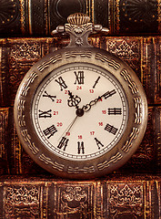 Image showing Close up on vintage clock