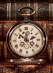 Image showing Close up on vintage clock