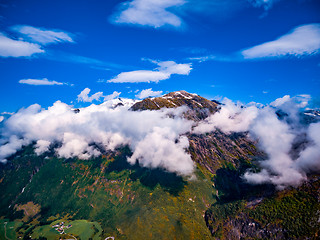 Image showing Beautiful Nature Norway aerial photography.