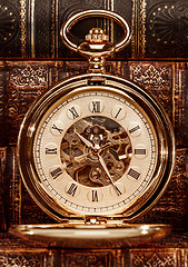 Image showing Close up on vintage clock