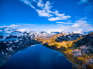 Image showing Beautiful Nature Norway aerial photography.