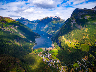 Image showing Geiranger fjord, Norway.